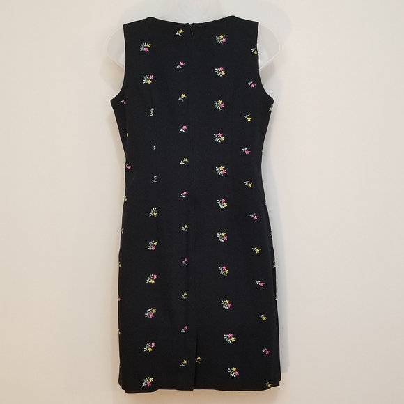 Talbots sleeveless black dress with flowers. 201 - Picture 2 of 9